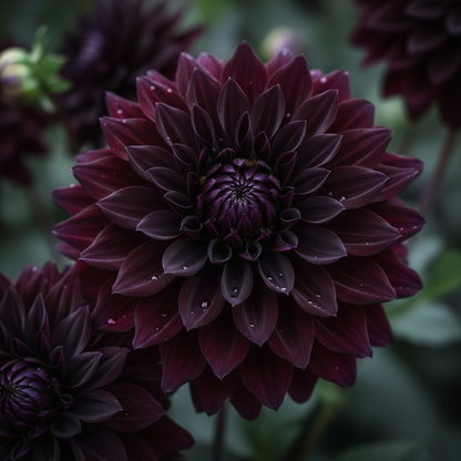 Mixed Burgundy and Black Dahlia Flower Seeds - Dahlia Flower Seeds for Garden