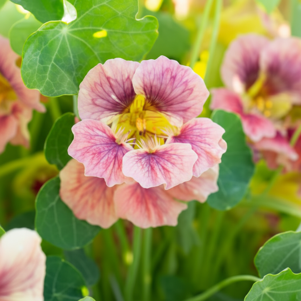 Nasturtium Ladybird Rose Flower Seeds for Garden Planting