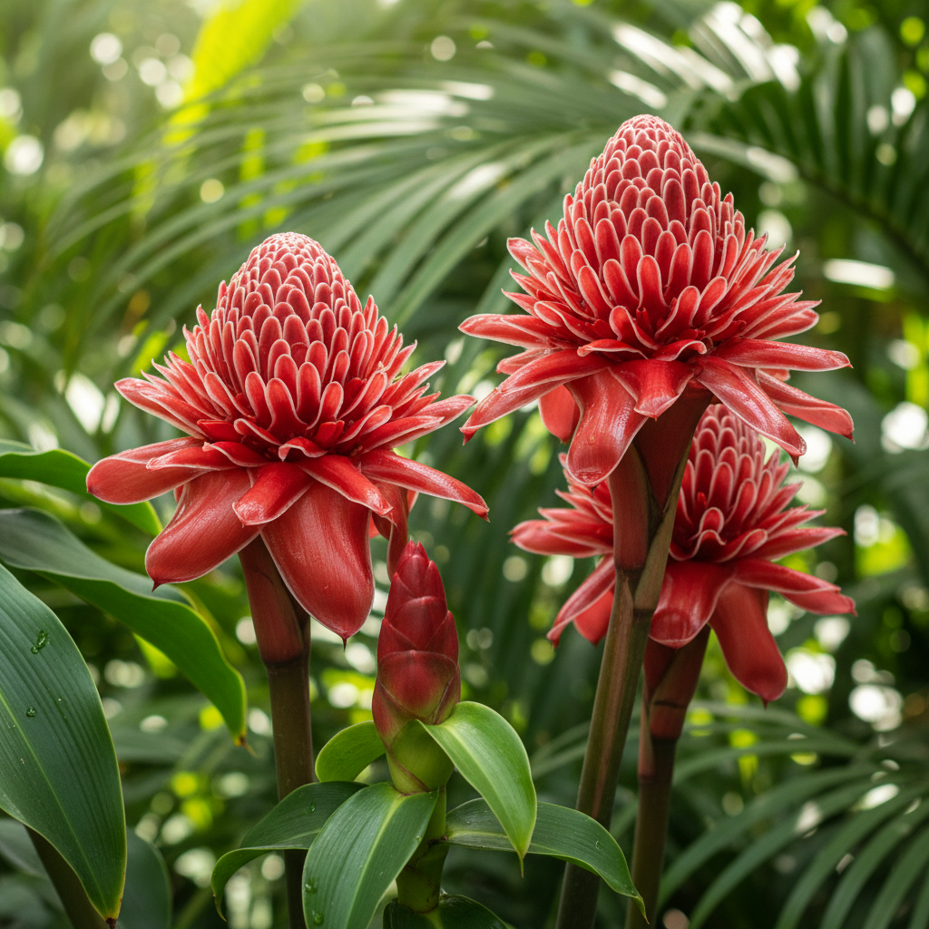 Red & Green Torch Ginger Flower Seeds for Planting