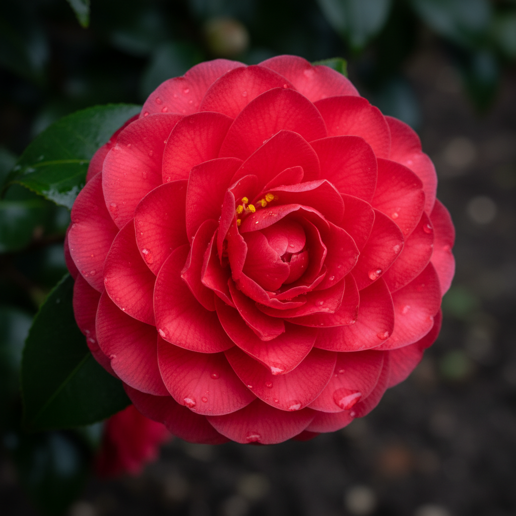 Red Camellia Japonica Flower Seeds for Garden Planting