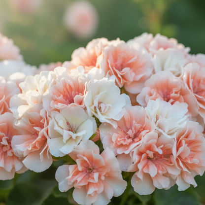 Salmon & White Geranium Seeds – Soft Pastel Blooms for Gardens