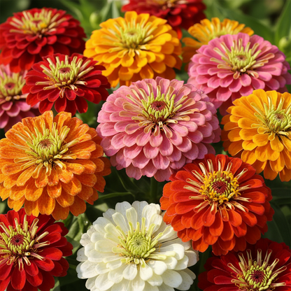 Super Giant Zinnia Mix Flower Seeds - Zinnia Flower Seeds for Garden