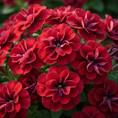 Double Wave Red Petunia Flower Seeds for Planting