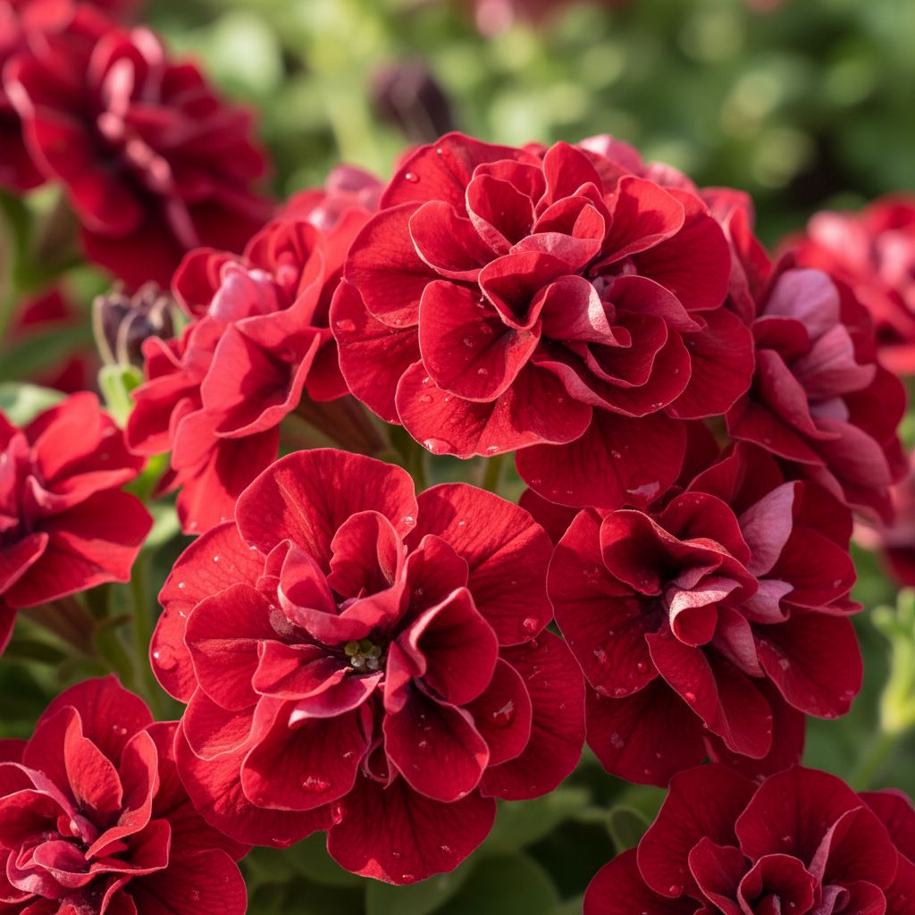 Double Wave Red Petunia Flower Seeds for Planting