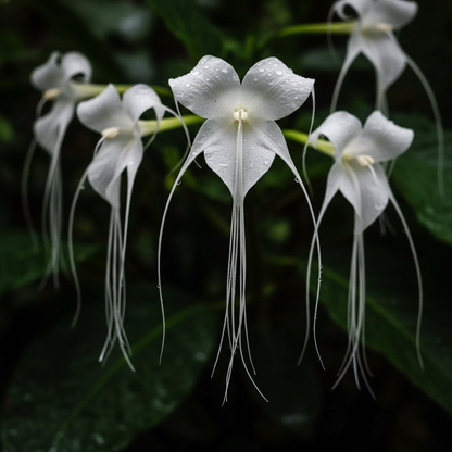 White Batflower Seeds - Tacca Integrifolia Flower Seeds for Garden