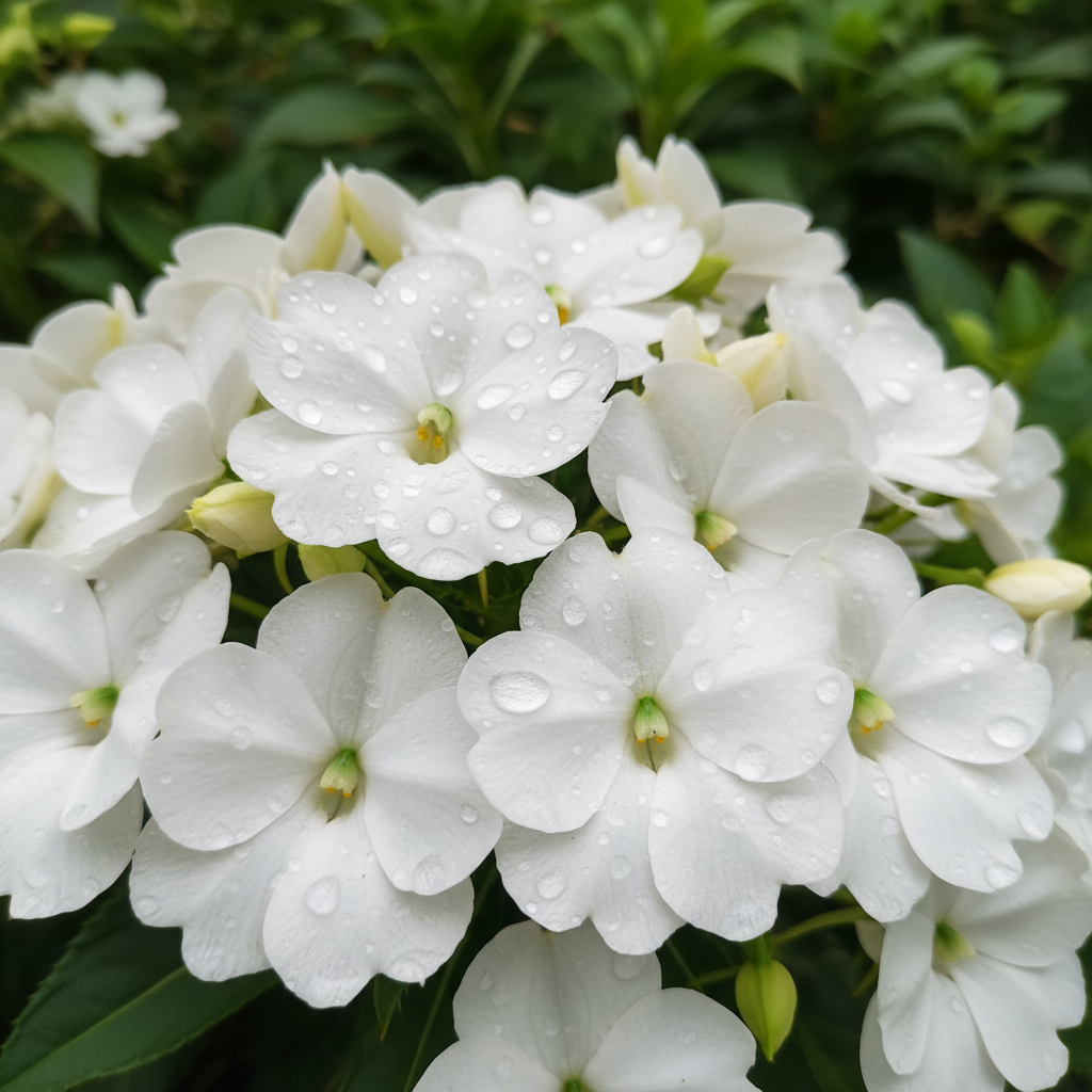 Impatiens Walleriana Baby Series White Flower Seeds for Planting
