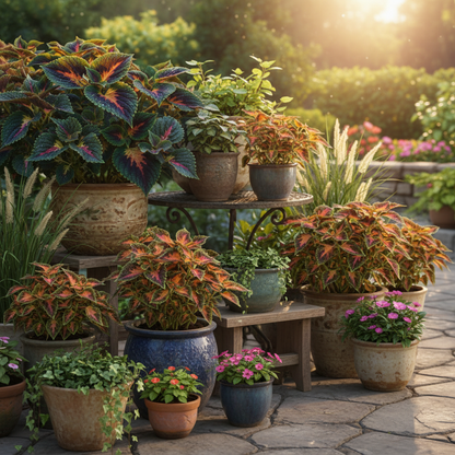 Blue Mix Rare Coleus Seeds – Vibrant Foliage for Garden Containers