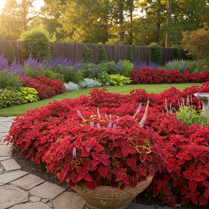 Coleus Wizard Velvet Red Seeds - Red Coleus Foliage Seeds for Garden