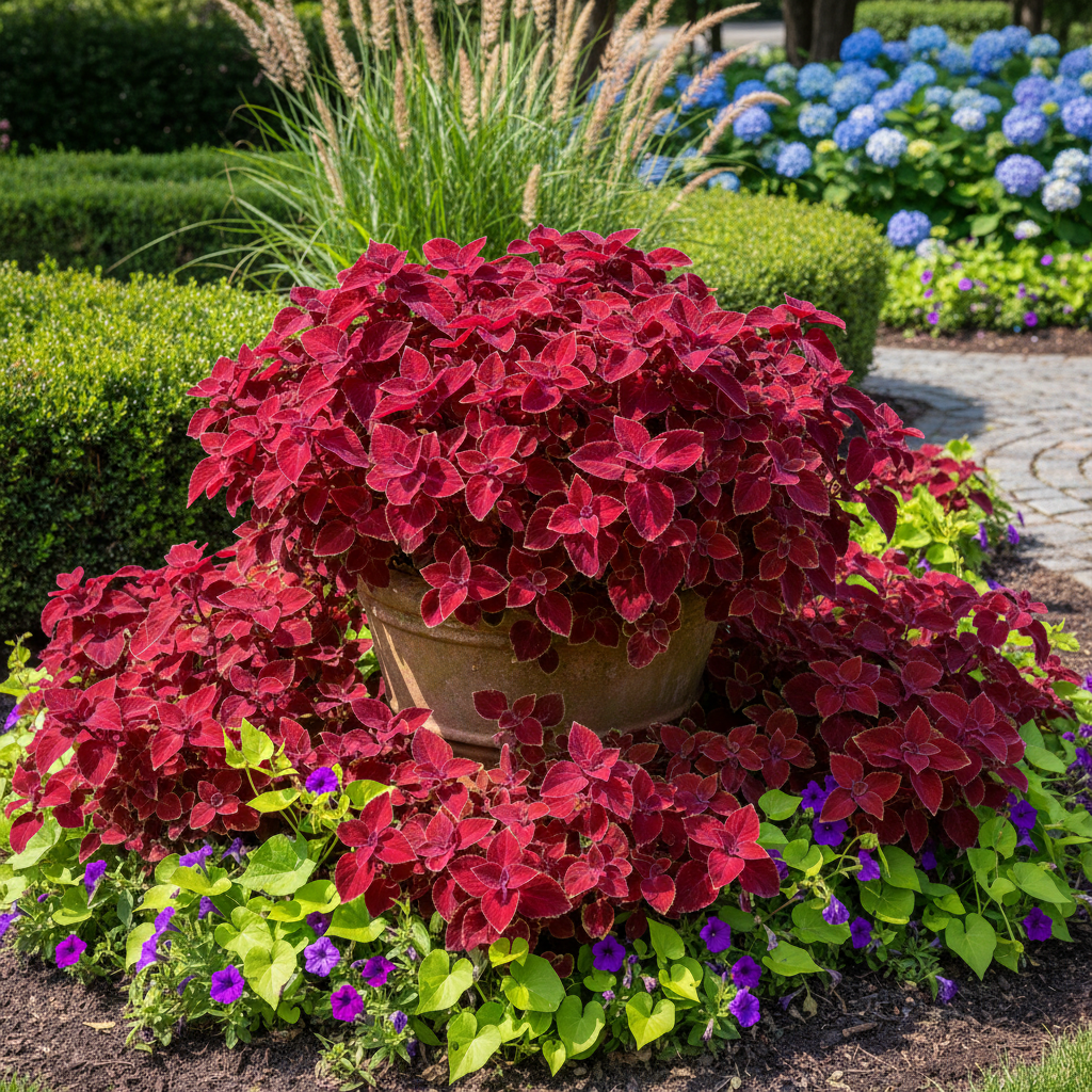 Coleus Wizard Velvet Red Seeds - Red Coleus Foliage Seeds for Garden