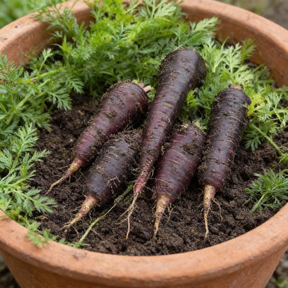 Pusa Asita Black Carrot Seeds for Planting – Heirloom Deep Purple-Black Carrot Variety