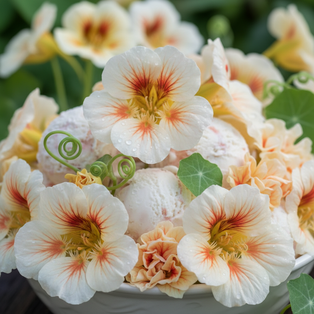 Nasturtium Ice Cream Sundae Seeds for Garden Planting