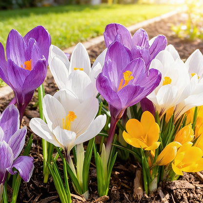 Crocus Species Flower Mix Seeds for Planting – Colorful Spring Blooming Flowers