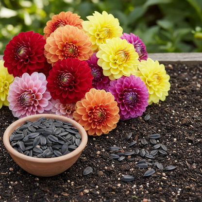 Mix Dahlia Pompon Flower Seeds for Planting