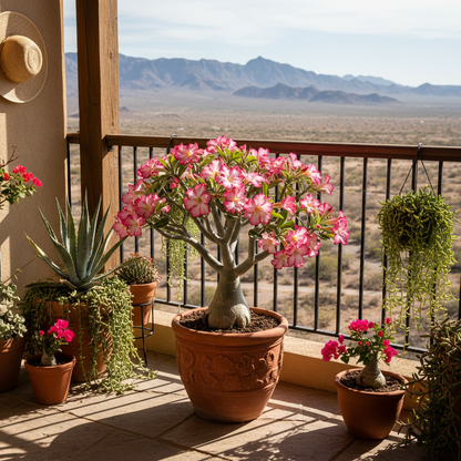 Pink Adenium Obesum Seeds - Desert Rose Flower Seeds for Garden