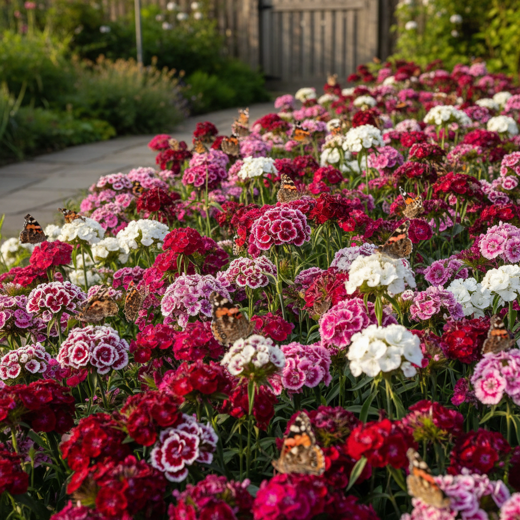 Dianthus Barbatus Auricula Eyed Mix Flower Seeds for Garden Planting