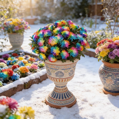 Dwarf Rainbow Chrysanthemum Flower Seeds for Planting – Compact Blooms
