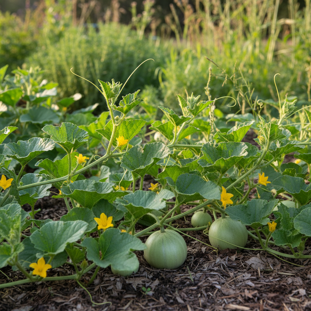 Early Silver Line Melon Seeds – Sweet & Juicy Summer Melon for Home Gardening