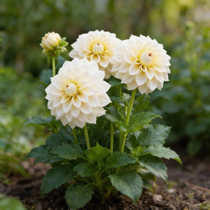 White Dahlia Flower Seeds for Garden Planting