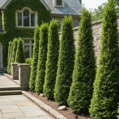 Slim Upright Evergreen Seeds for Planting – Columnar Shrub for Narrow Spaces