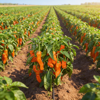 Orange Peter Pepper Plant Seeds for Planting – Spicy Peppers for Garden Harvests
