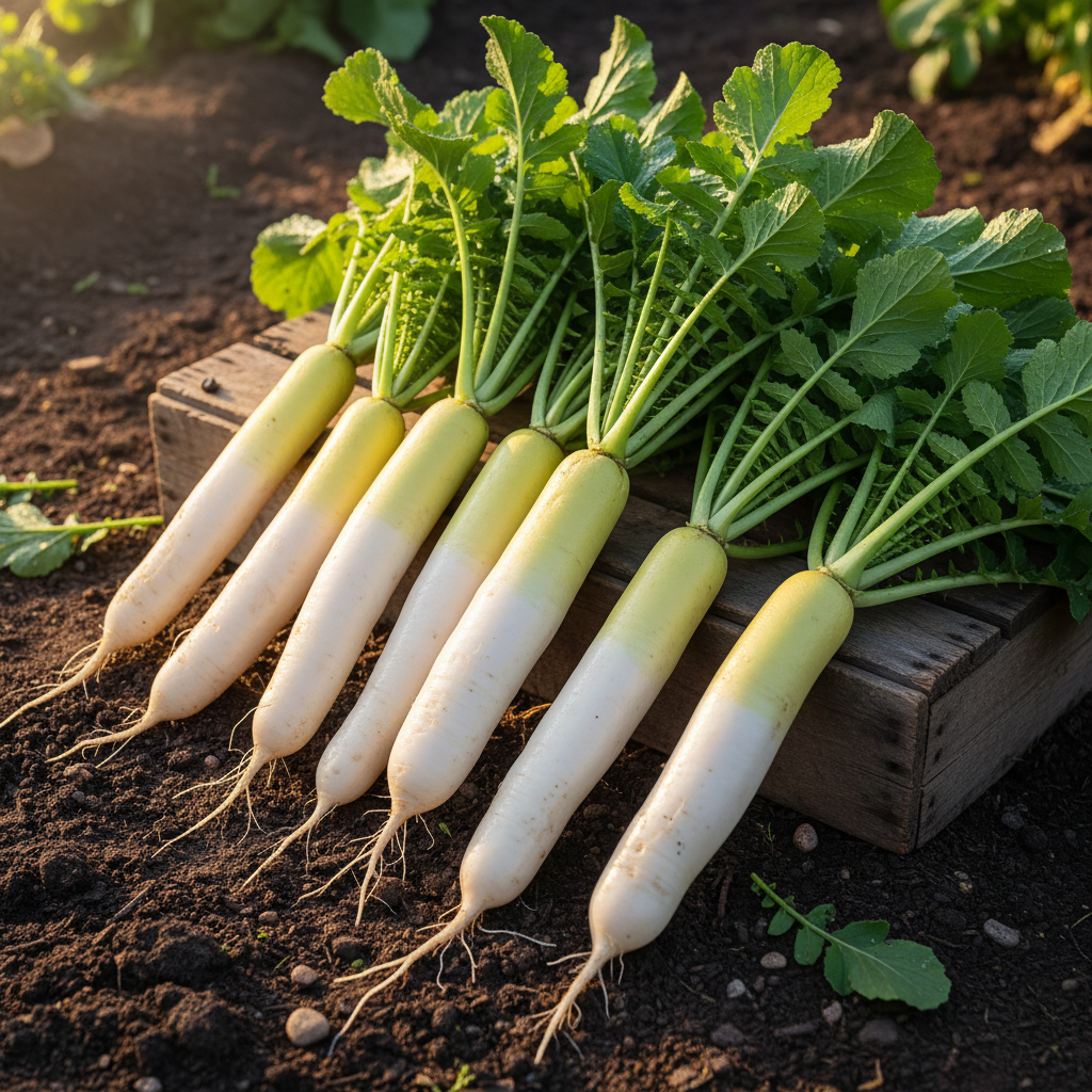 Mooli Minowase Radish Seeds – Crisp & Mild White Radish