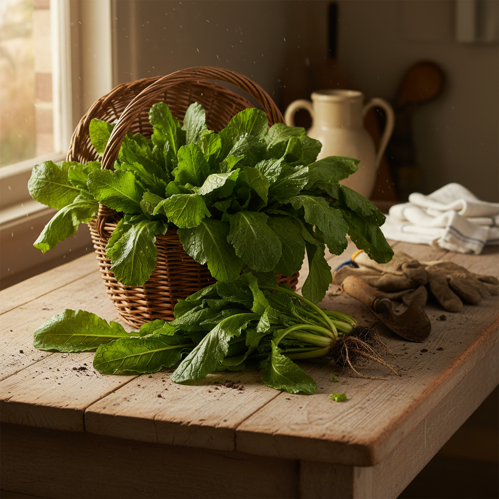 Golden Harvest Mustard Green Seeds for Planting – Leafy Greens for Home Gardens