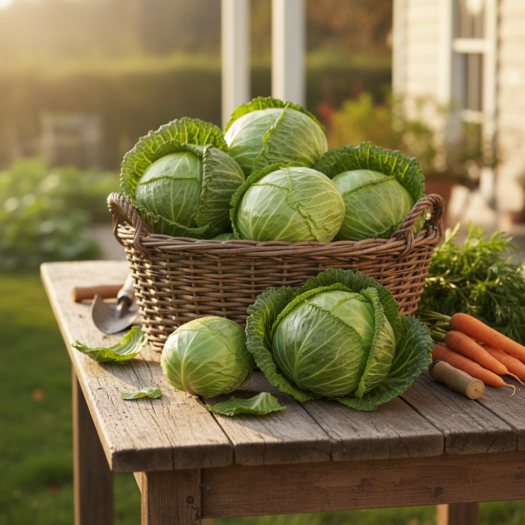 Stonehead Cabbage Seeds – Early Maturing Compact Green Cabbage for Home Gardens