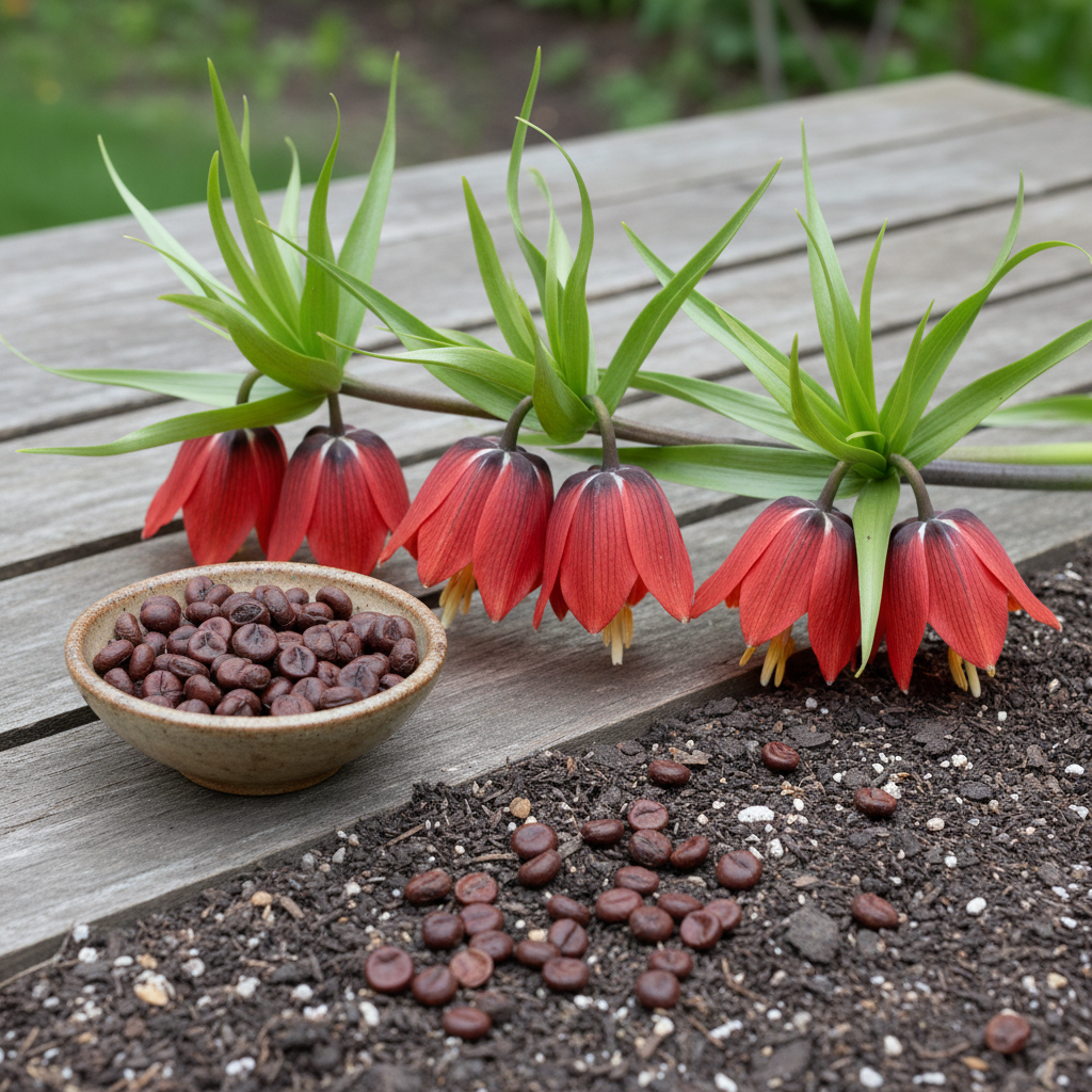 Fritillaria Imperialis Rubra Flower Seeds - Crown Imperial Flower Seeds for Garden