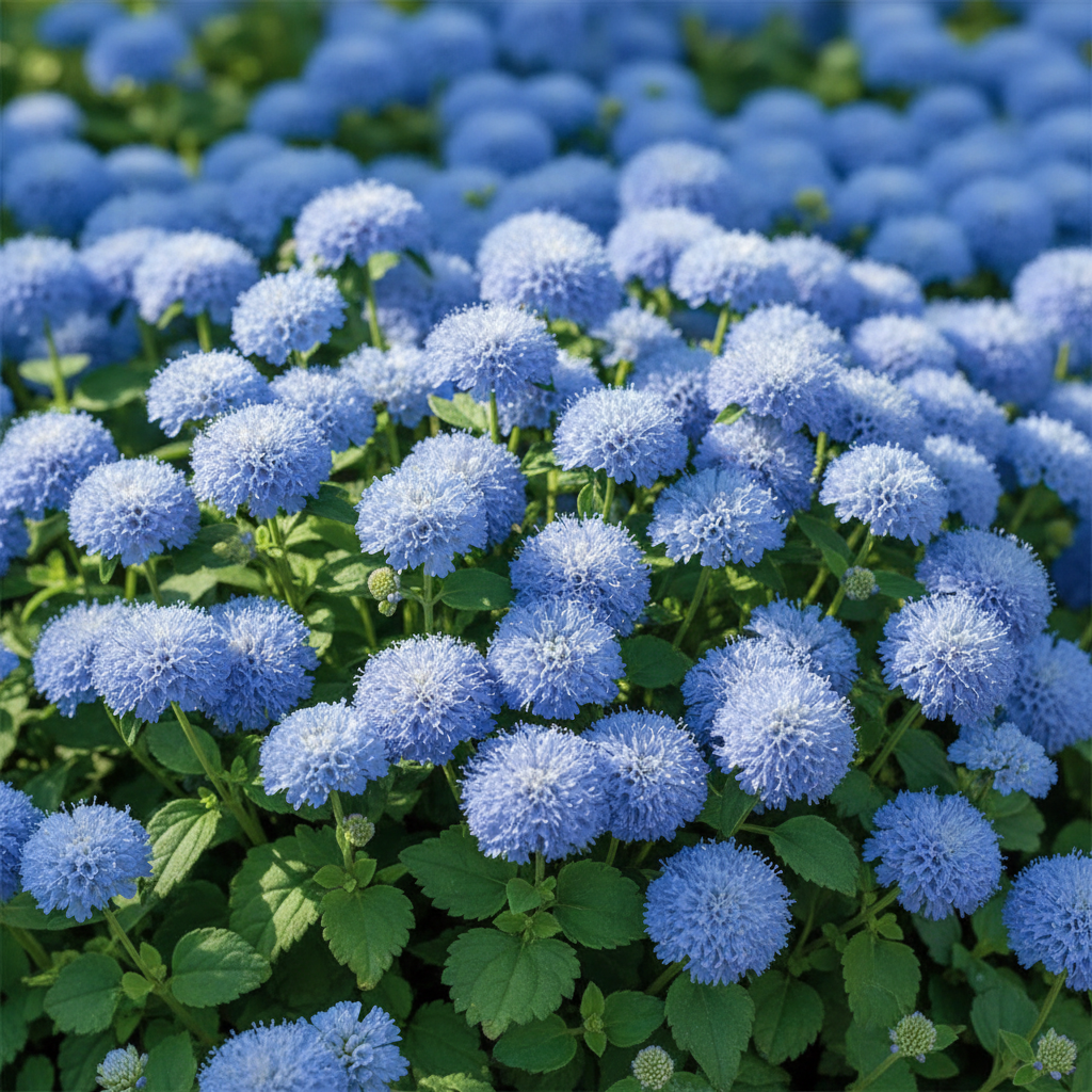Ageratum Blue Ball Seeds – Compact Blue Blooms for Vibrant Gardens