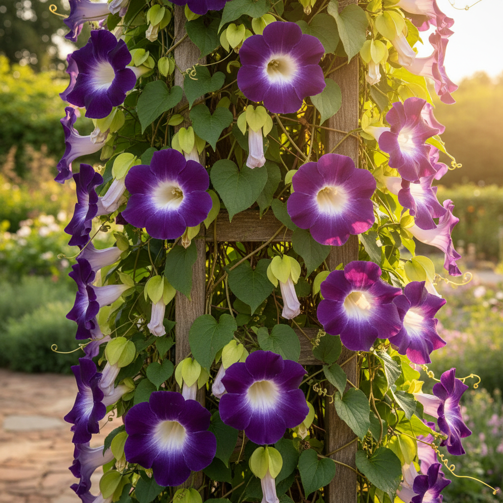 Cobaea Scandens Purple Flower Seeds for Planting