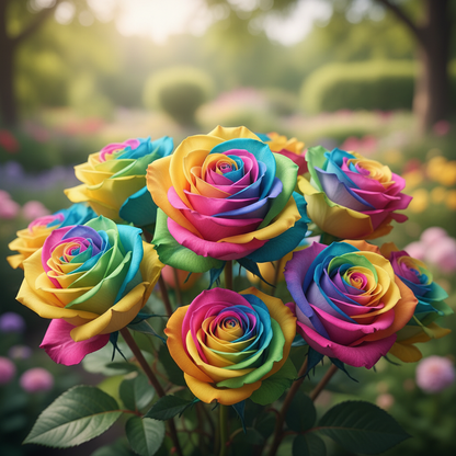 Rare Holland Rainbow Rose Flower Seeds - Rose Flower Seeds for Garden