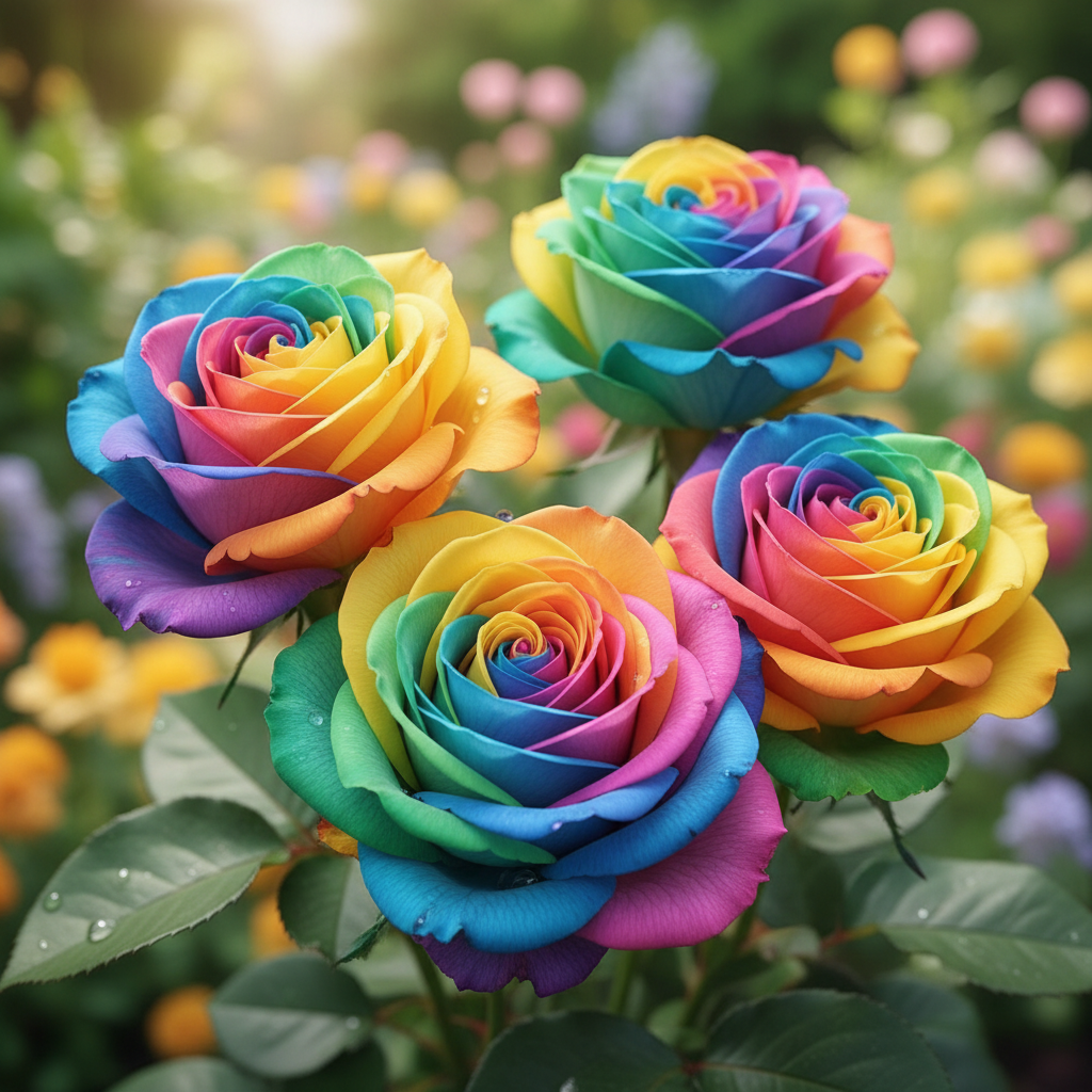 Rare Holland Rainbow Rose Flower Seeds - Rose Flower Seeds for Garden
