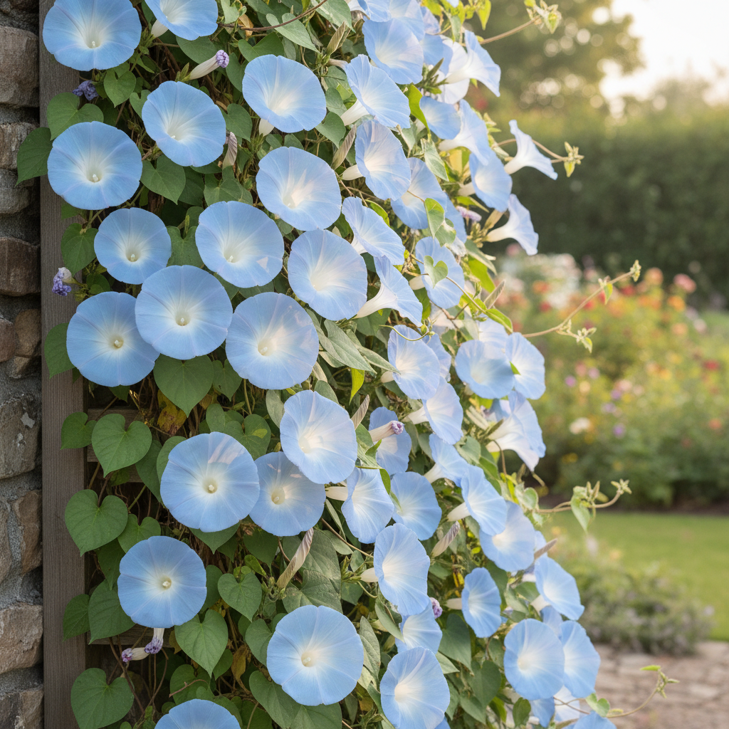Ipomoea Purpurea Dacapo Light Blue Flower Seeds for Planting