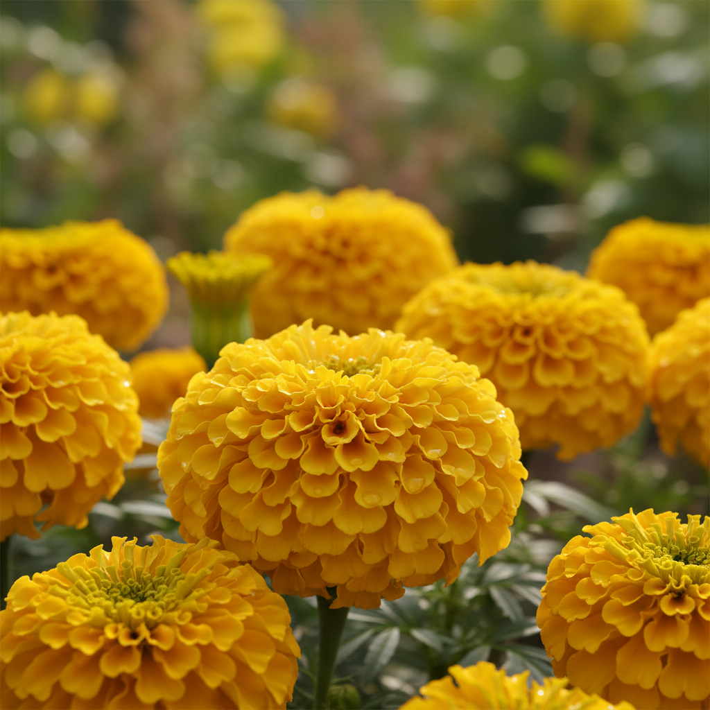 Mexican Golden Yellow Marigold Flower Seeds - Yellow Marigold Flower Seeds for Garden