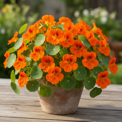 Nasturtium Baby Orange Seeds – Garden Blooms for Planting