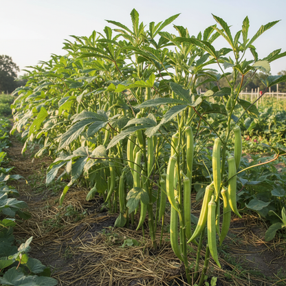 Okra Silver Queen Vegetable Seeds for Planting