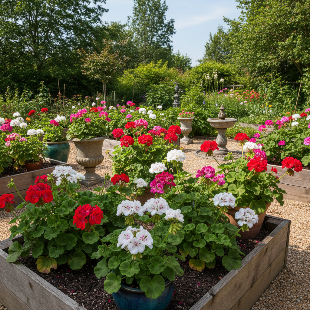Premium Geranium Imported Flower Seeds – White with Peach Blooming Colors