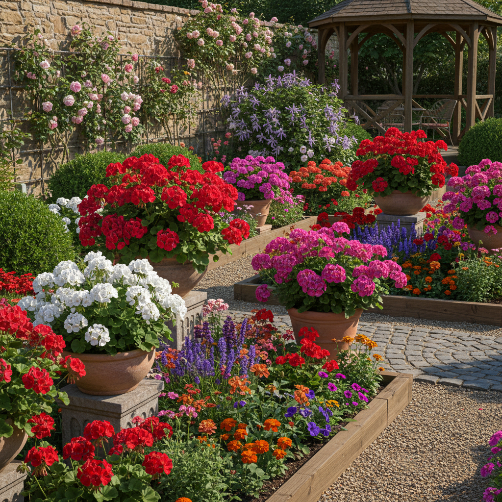 Nema Dark Red Geranium Seeds for Planting