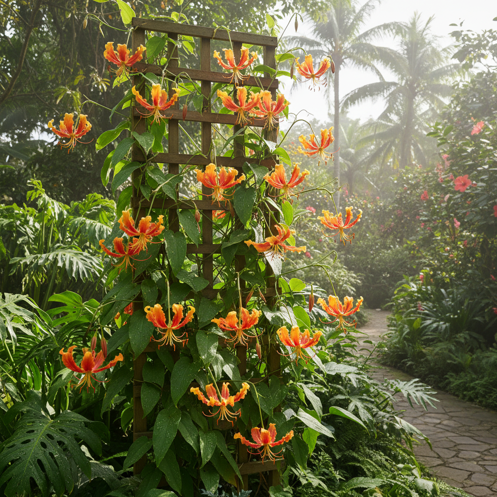 Gloriosa Orange Glory Flower Seeds for Garden Planting