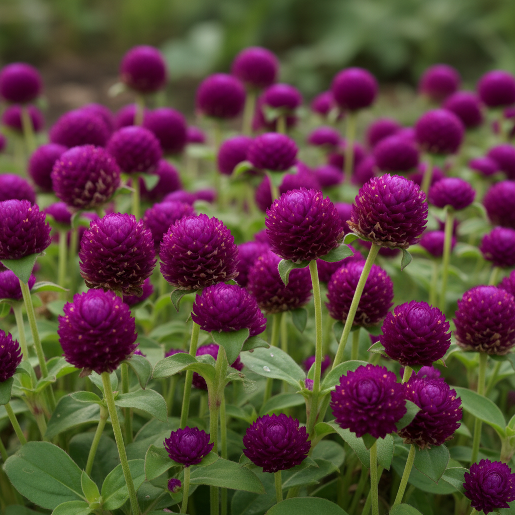 Gomphrena Globosa Ribena Ruffles Seeds for Garden Planting