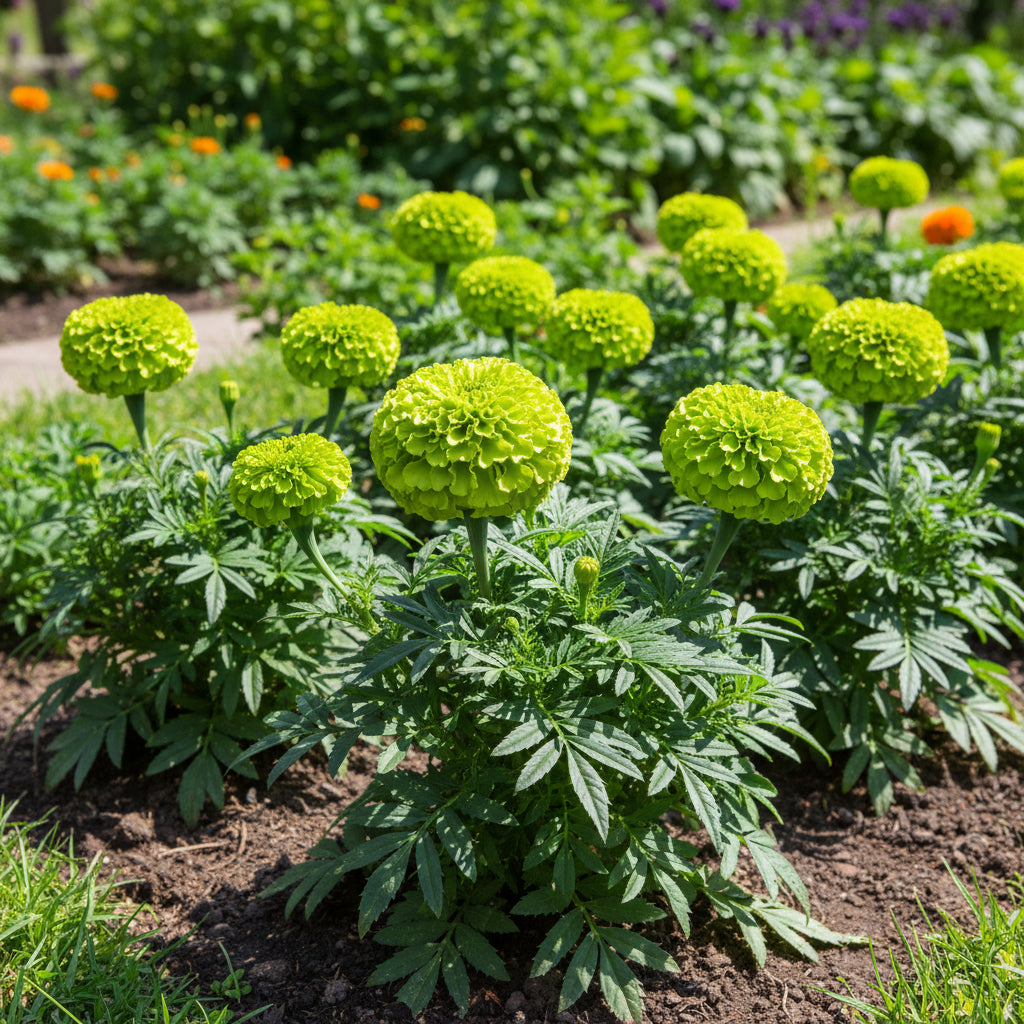 Green Marigold Flower Seeds for Planting – Ornamental Blooms for Home Garden
