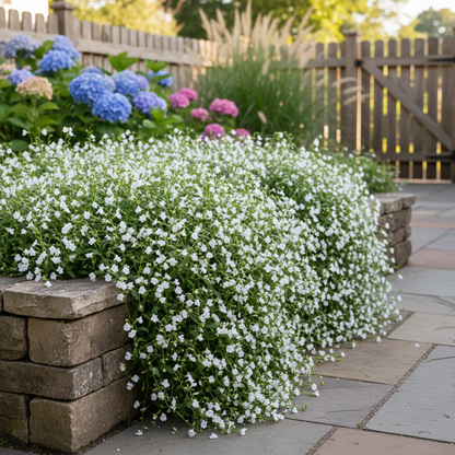 Bacopa Snowtopia Flower Seeds – Elegant White Ground Cover Blooms