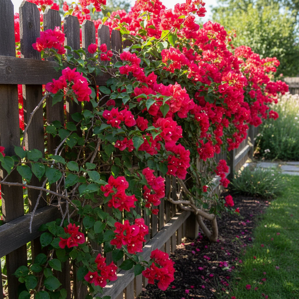 Red Bougainvillea Flower Seeds for Planting – Vibrant Climbing Ornamental Blooms