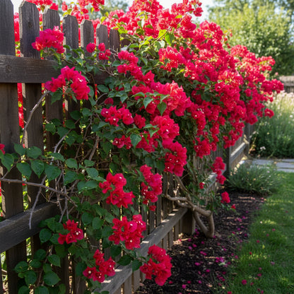 Red Bougainvillea Flower Seeds for Planting – Vibrant Climbing Ornamental Blooms