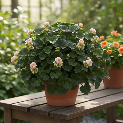Japanese Rosebud Pelargonium (Geranium) Flower Seeds – Peach Blooms