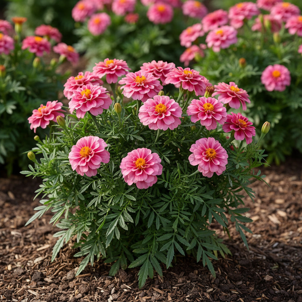 Pink Color French Marigold Seeds for Planting – Bright Annual Flower