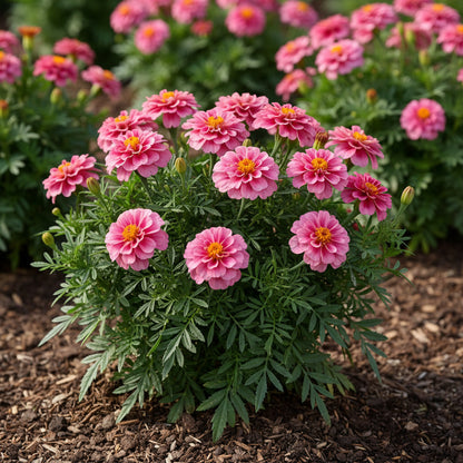Pink Color French Marigold Seeds for Planting – Bright Annual Flower