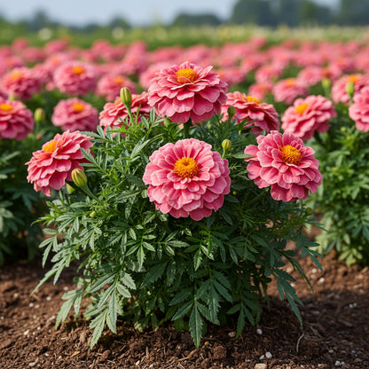 Pink Color French Marigold Seeds for Planting – Bright Annual Flower