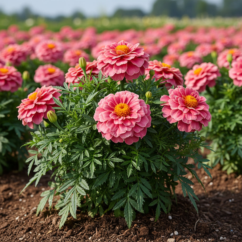 Pink Color French Marigold Seeds for Planting – Bright Annual Flower