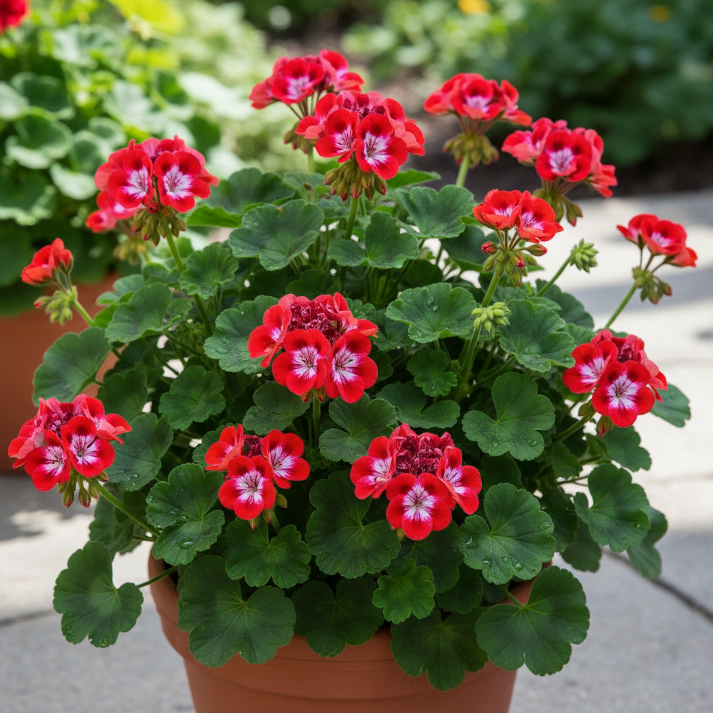 Red & White Geranium Flower Seeds – Vibrant Dual-Colour Blooms